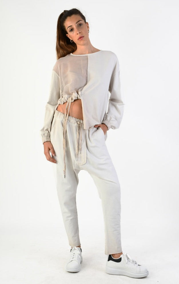 A34V LW74224 Tunic Over Fleece Stretch Dyed Sand 137.00 Shirts & Tops New Collection SS24 Woman LA HAINE INSIDE US TEPHRA