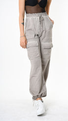 A34V LW91425 TROUSER Wide Gauze Fleece Dyed Cold Sand