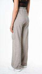 A34V LW91425 TROUSER Wide Gauze Fleece Dyed Cold Sand