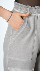 A34V LW91425 TROUSER Wide Gauze Fleece Dyed Cold Sand