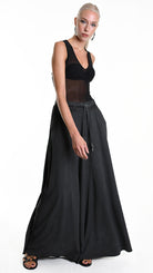 A34V W508125 TROUSER Wide Fleece Stretch Dyed Cold Grey