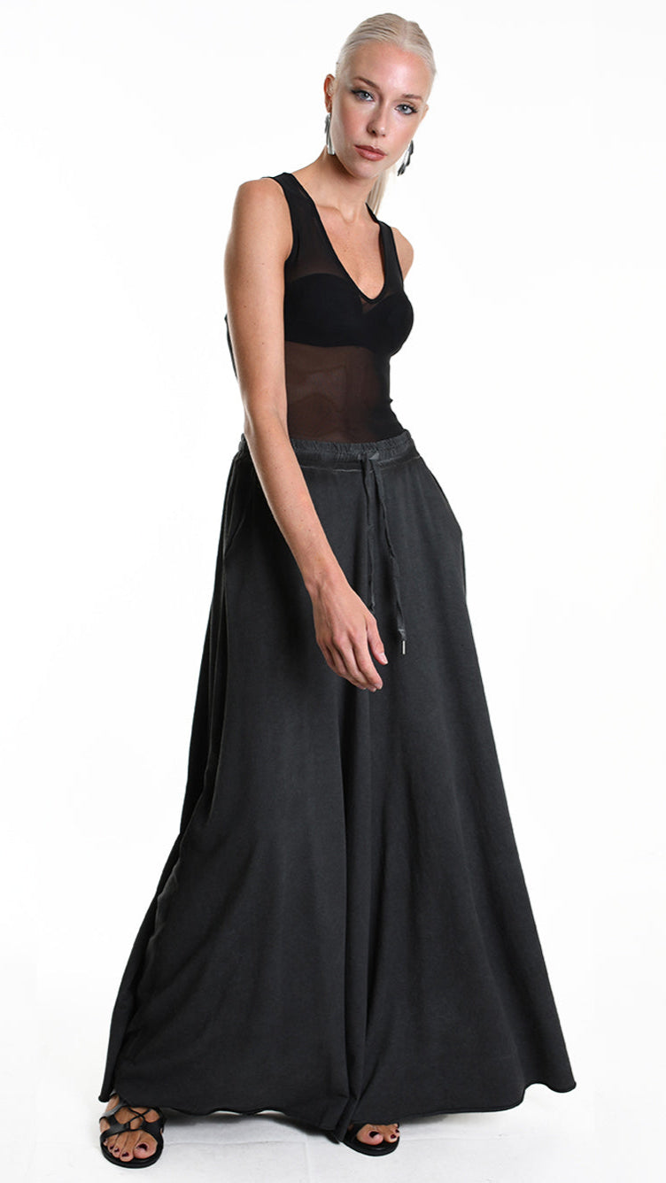 A34V W508125 TROUSER Wide Fleece Stretch Dyed Cold Grey