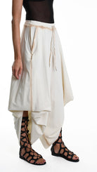 A34V W508125 TROUSER Wide Fleece Stretch Dyed Cold Sand