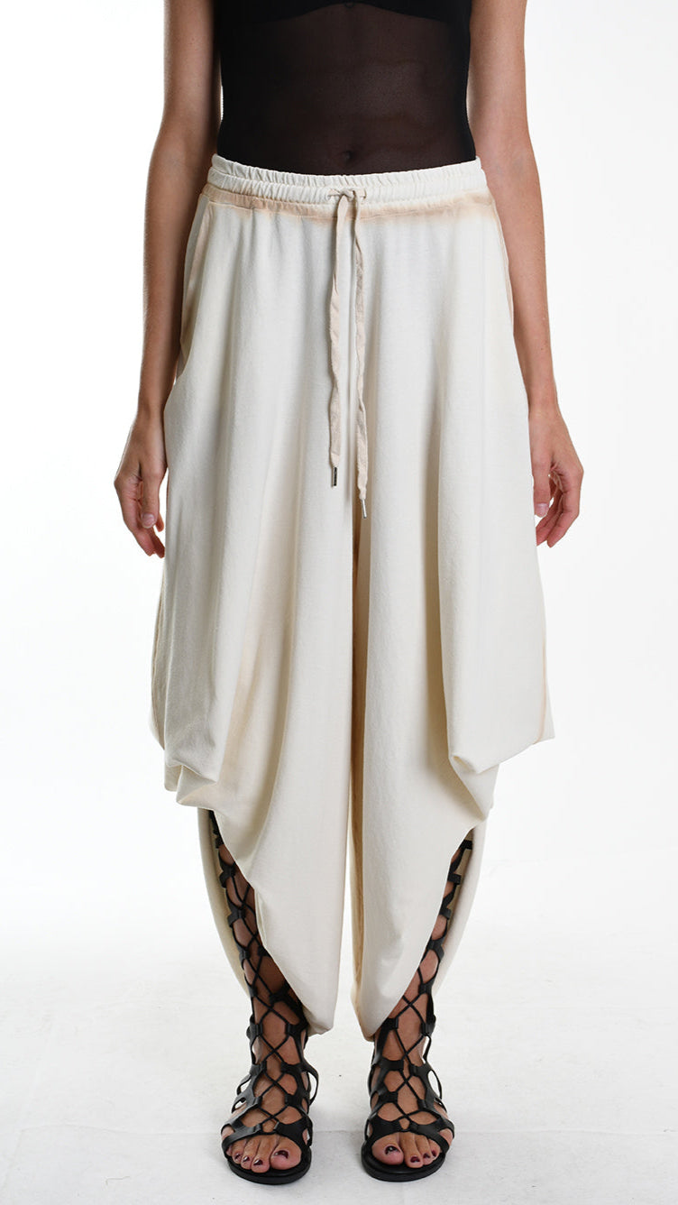 A34V W508125 TROUSER Wide Fleece Stretch Dyed Cold Sand