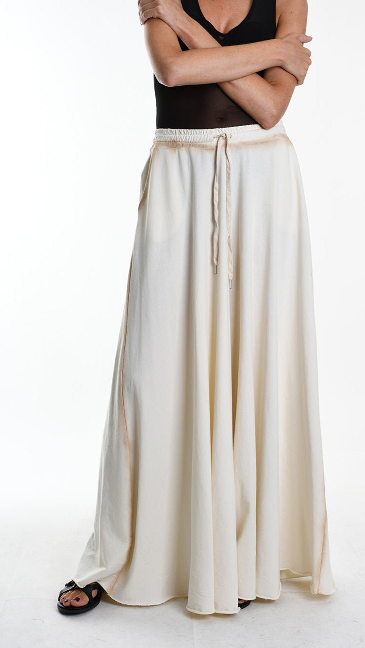 A34V W508125 TROUSER Wide Fleece Stretch Dyed Cold Sand