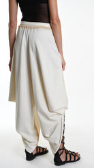 A34V W508125 TROUSER Wide Fleece Stretch Dyed Cold Sand