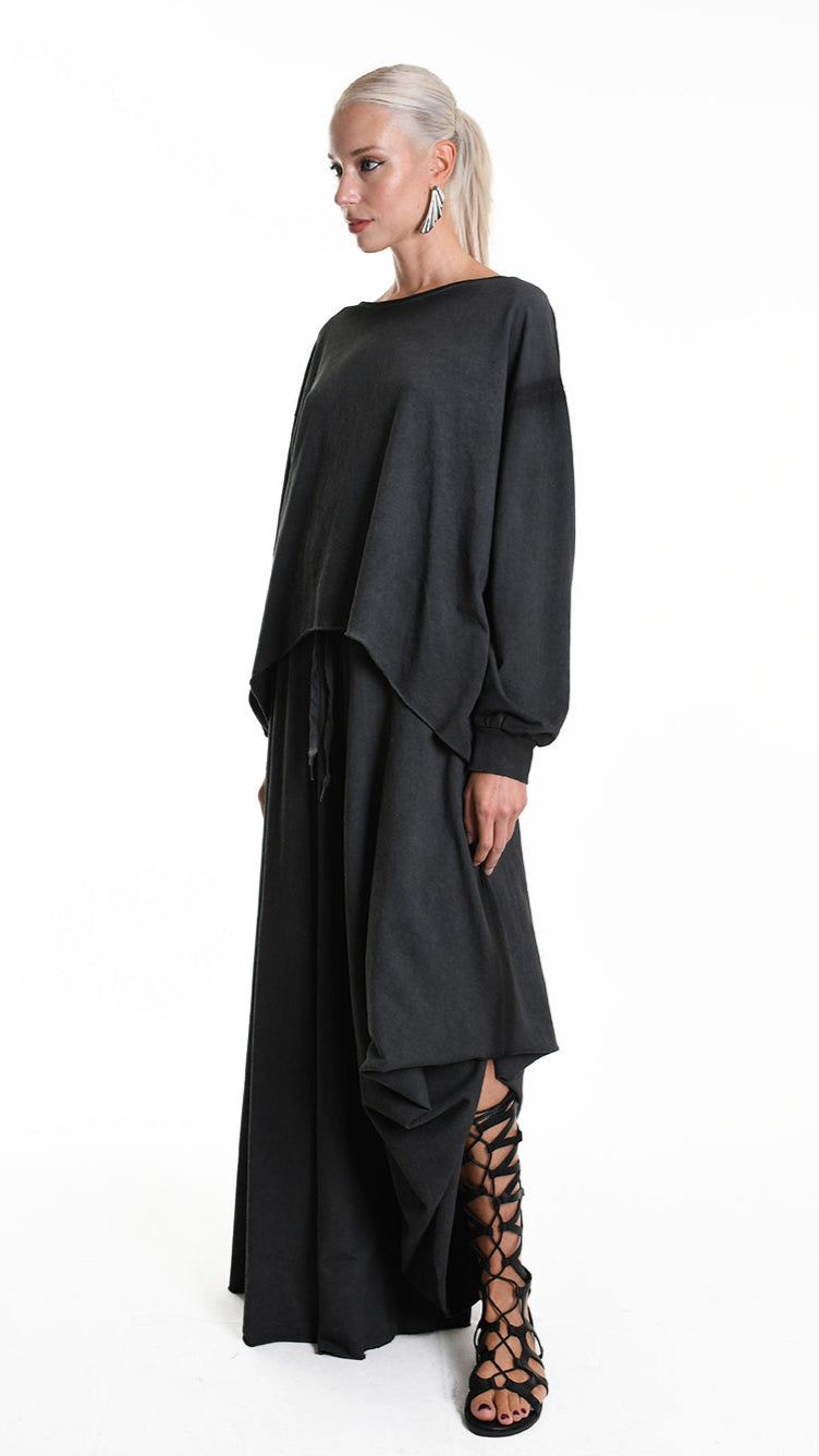 A34V W508225 FLEECE Over Stretch Dyed Cold Grey