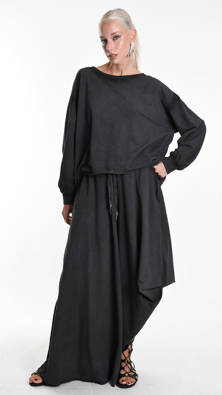 A34V W508225 FLEECE Over Stretch Dyed Cold Grey