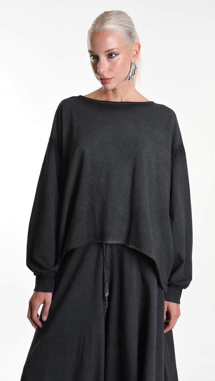 A34V W508225 FLEECE Over Stretch Dyed Cold Grey