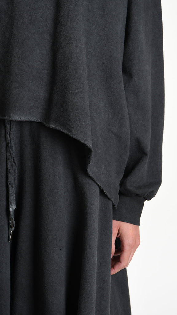 A34V W508225 FLEECE Over Stretch Dyed Cold Grey.