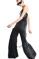 4V W5225 TROUSER Cargo Corrosive Treatment Fleece UNISEX Black LA HAINE INSIDE US