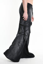 4V W5225 TROUSER Cargo Corrosive Treatment Fleece UNISEX Black LA HAINE INSIDE US