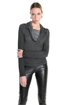 4V W5229 T-SHIRT Regular Dyed Cold Lyocell Jersey Black LA HAINE INSIDE US