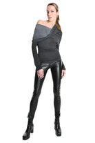 4V W5229 T-SHIRT Regular Dyed Cold Lyocell Jersey Black LA HAINE INSIDE US