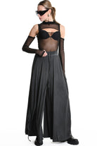 4V W5230 TROUSER Wide Fit Lyocell Jersey Dyed Cold Black WOMAN LA HAINE INSIDE US