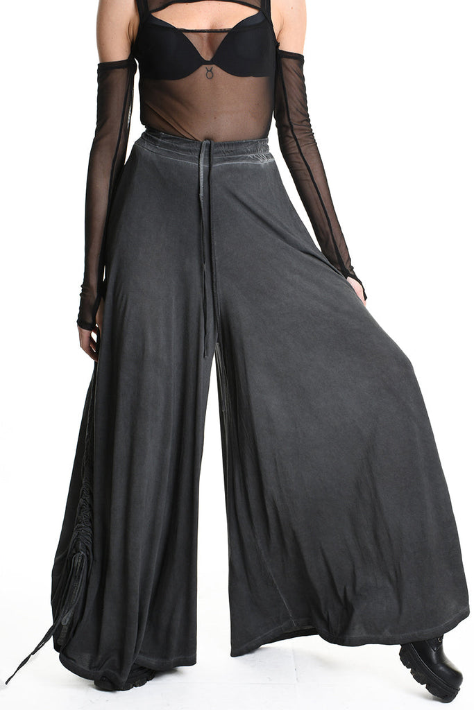4V W5230 TROUSER Wide Fit Lyocell Jersey Dyed Cold Black WOMAN LA HAINE INSIDE US