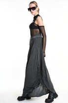 4V W5230 TROUSER Wide Fit Lyocell Jersey Dyed Cold Black WOMAN LA HAINE INSIDE US