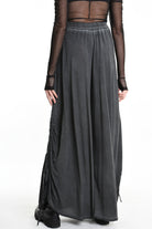 4V W5230 TROUSER Wide Fit Lyocell Jersey Dyed Cold Black WOMAN LA HAINE INSIDE US