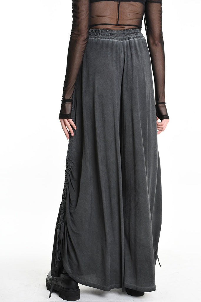 4V W5230 TROUSER Wide Fit Lyocell Jersey Dyed Cold Black WOMAN LA HAINE INSIDE US