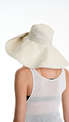 A34Y W510625 HAT Linen Cotton & Lined Ecru