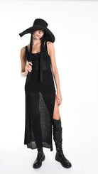 A34Y W510625 HAT Linen Cotton & Lined Black