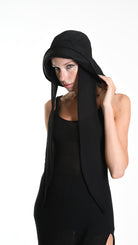 A34Y W510825 HAT Canvas Georgette & Lined Black