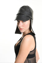 4Y W5211 HAT Leather Lined UNISEX Black LA HAINE INSIDE US
