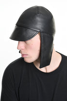 4Y W5211 HAT Leather Lined UNISEX Black LA HAINE INSIDE US