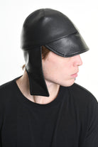 4Y W5211 HAT Leather Lined UNISEX Black LA HAINE INSIDE US