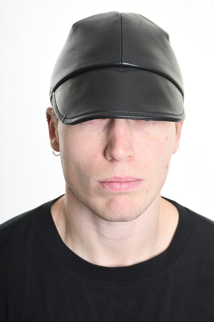 4Y W5211 HAT Leather Lined UNISEX Black LA HAINE INSIDE US
