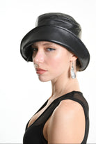 4Y W5212 HAT Leather Lined Black WOMAN LA HAINE INSIDE US