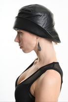 4Y W5212 HAT Leather Lined Black WOMAN LA HAINE INSIDE US