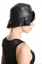 4Y W5212 HAT Leather Lined Black WOMAN LA HAINE INSIDE US