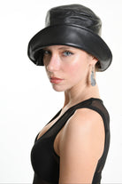 4Y W5212 HAT Leather Lined Black WOMAN LA HAINE INSIDE US