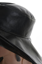 4Y W5213 HAT Leather Lined Black UNISEX LA HAINE INSIDE US