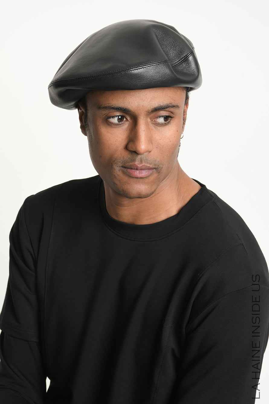 4Y W5513 HAT Nappa Leather Lined UNISEX U Black