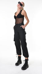 A34Z LW68825 TROUSER Rubberized Technical Fabric﻿ Stretch Black