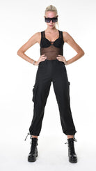 A34Z LW68825 TROUSER Rubberized Technical Fabric﻿ Stretch Black