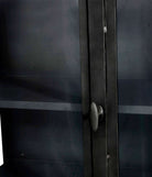 MUUBS Glass Cabinet - 2 door New York - Black Iron - W100xD45xH200 cm