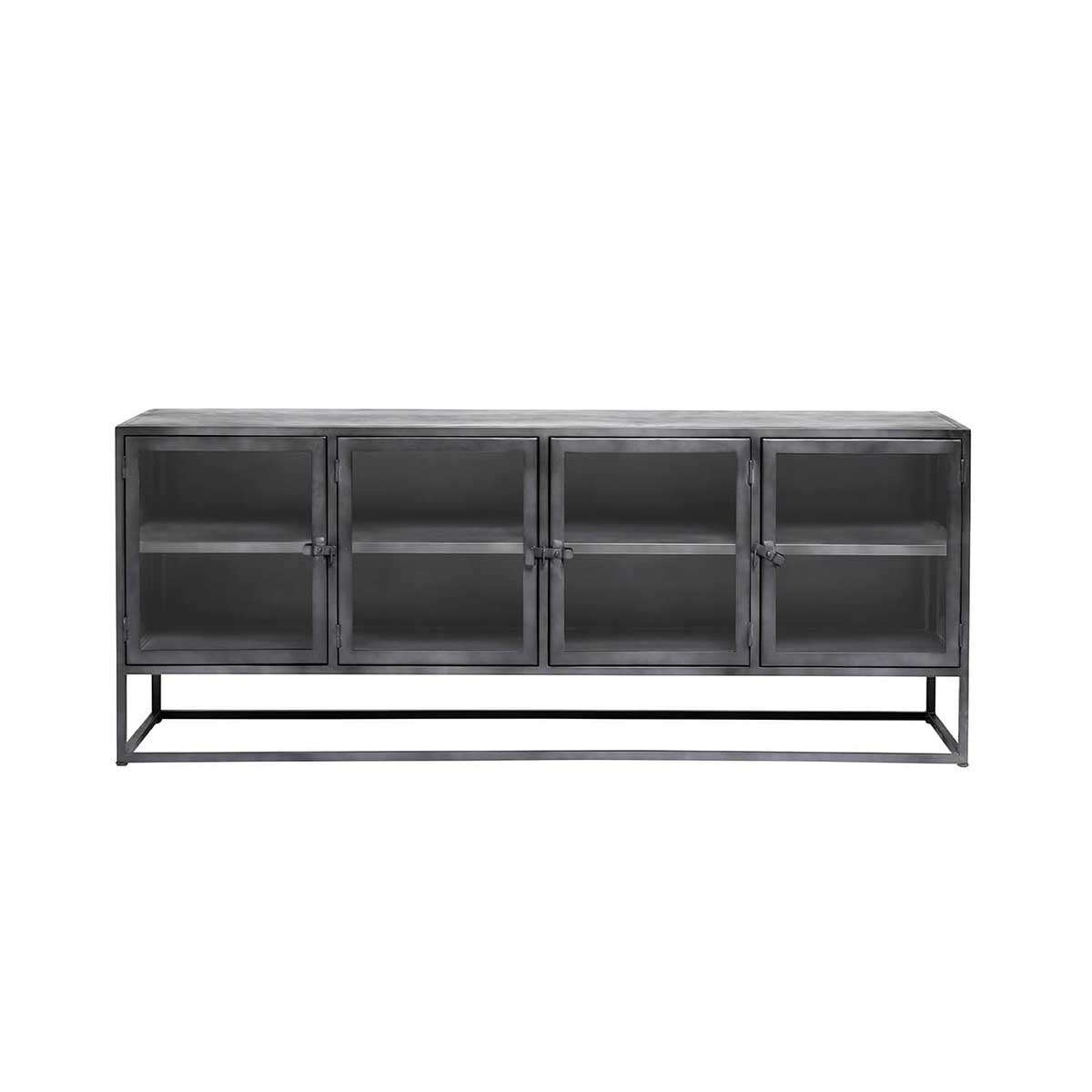 MUUBS Sideboard 4-Door Boston - Black Iron - L180xD40xH73,5 cm