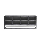 MUUBS Sideboard 4-Door Boston - Black Iron - L180xD40xH73,5 cm