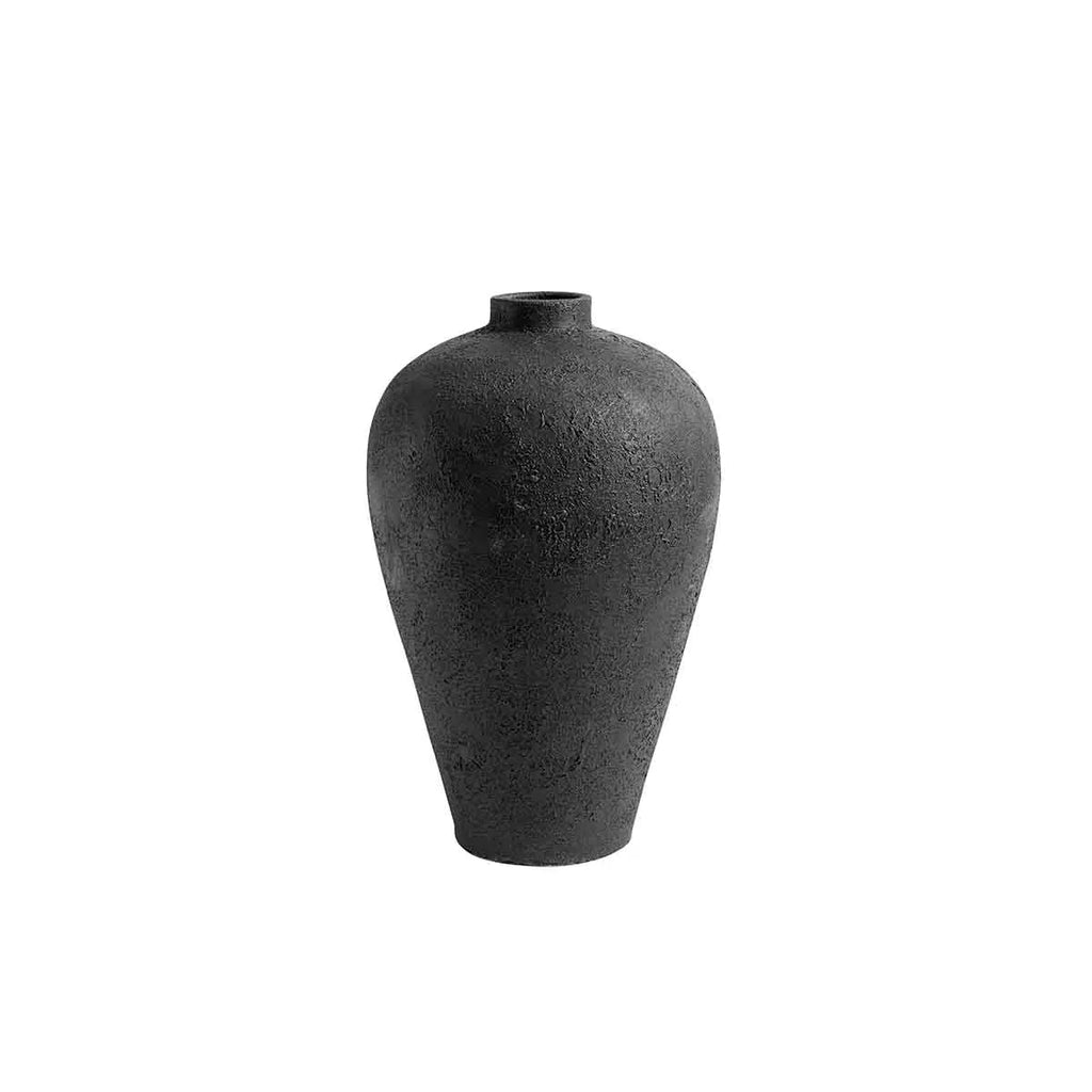 Jar Luna Black 60 - Black Terracotta - Ø35xH60 cm MUUBS