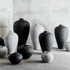 Jar Luna Black 60 - Black Terracotta - Ø35xH60 cm MUUBS