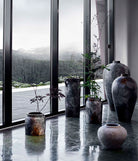 Jar Echo 100 - Rust Grey Terracotta Handmade Vase Ø56xH100 cm MUUBS - TEPHRA