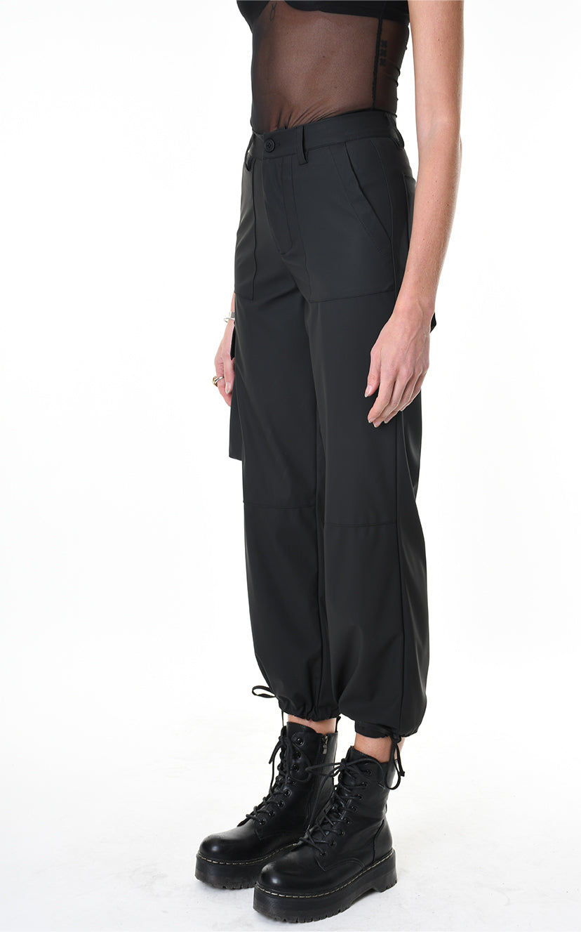 A34Z LW68825 TROUSER Rubberized Technical Fabric﻿ Stretch Black