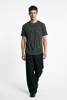 LA HAINE INSIDE US M1294 grey cold-dyed cotton T-shirt, front view in motion