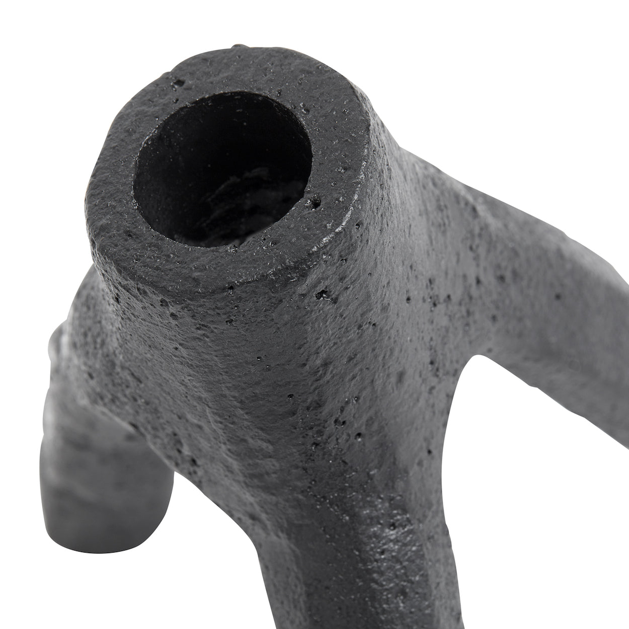 Candle holder Aion S - Black Casted Iron - W13xL15xH13,4 cm MUUBS