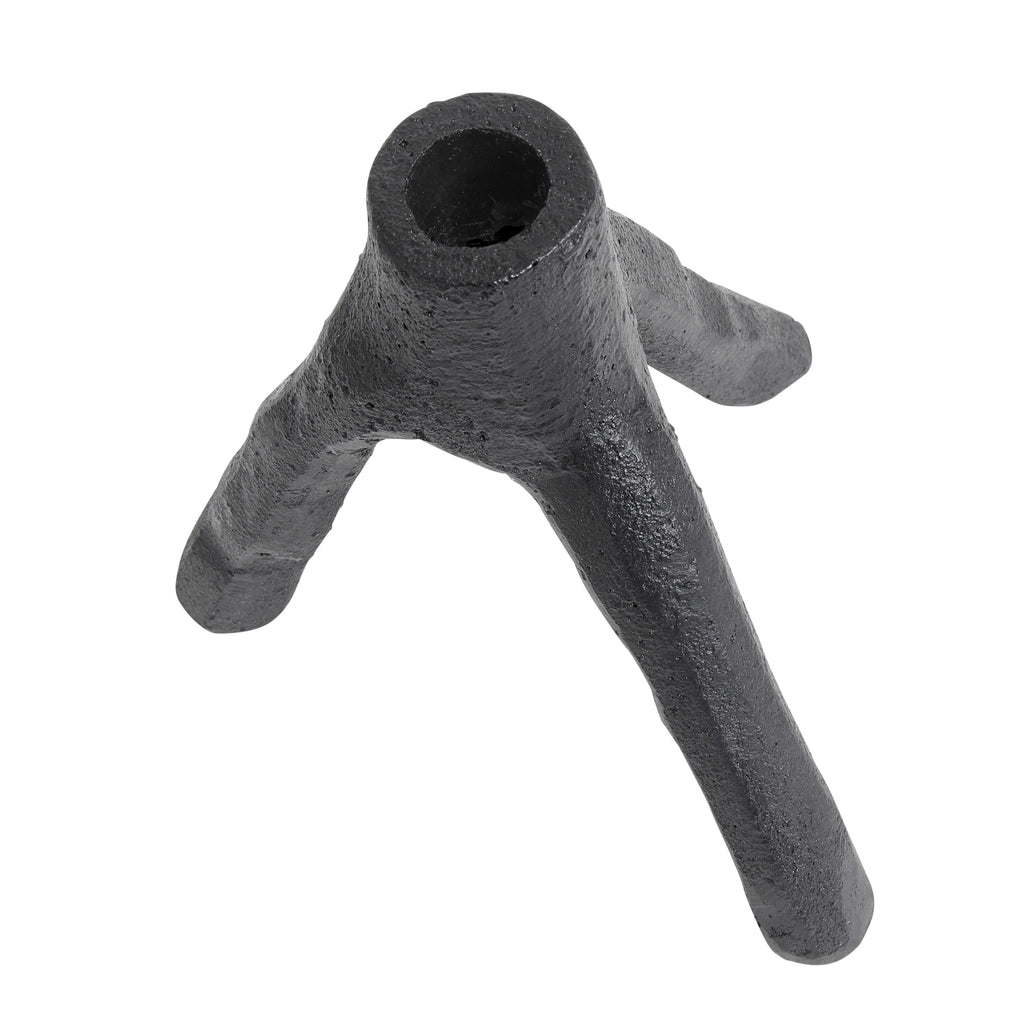 Candle holder Aion L - Black Casted Iron - W14,7xL16,4xH17 cm MUUBS