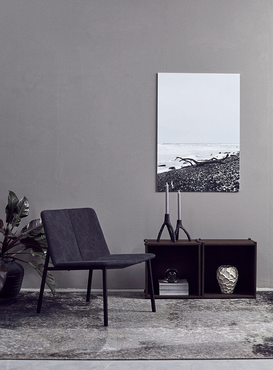 Candle holder Aion L - Black Casted Iron - W14,7xL16,4xH17 cm MUUBS