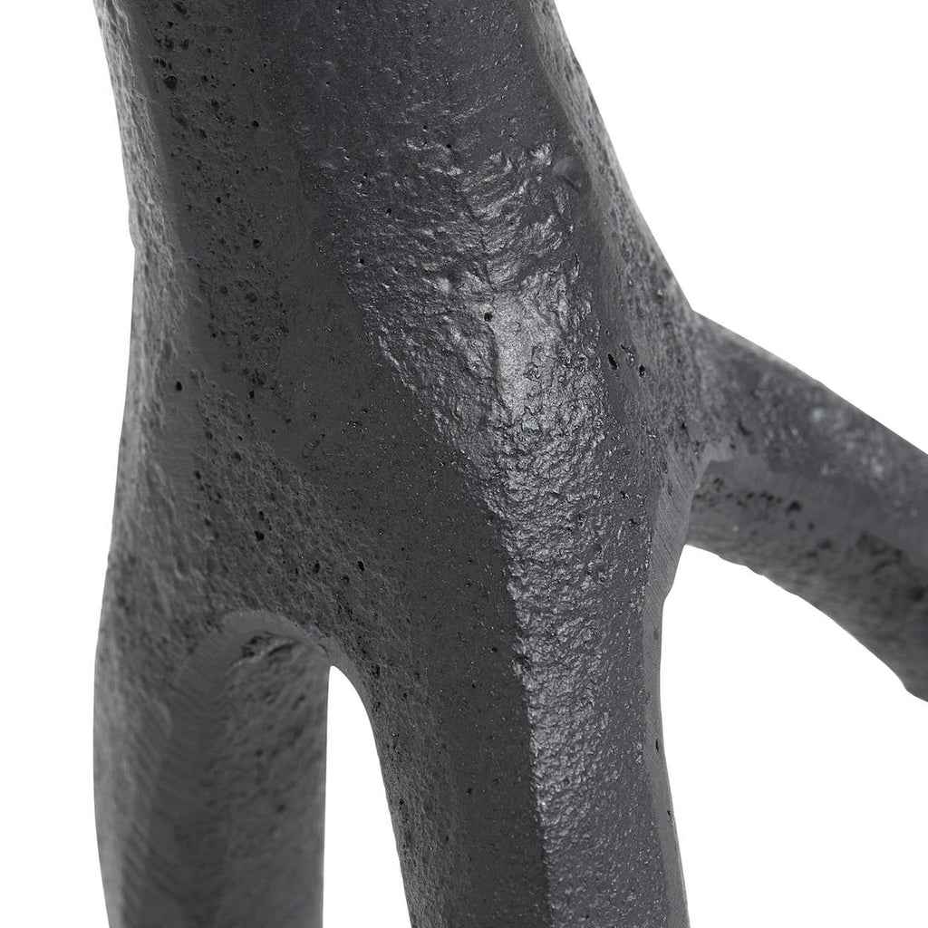 Candle holder Aion L - Black Casted Iron - W14,7xL16,4xH17 cm MUUBS